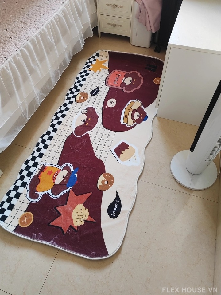 Thảm polyester phong cách Pop Art mix Y2K YY6912 7 Thảm polyester phong cách Pop Art mix Y2K YY6912