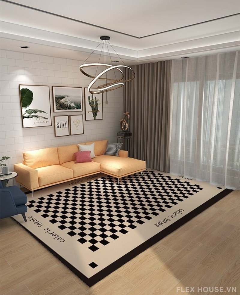 Thảm PVC phong cách chiết trung dễ vệ sinh SH5757 1 Thảm PVC phong cách chiết trung dễ vệ sinh SH5757