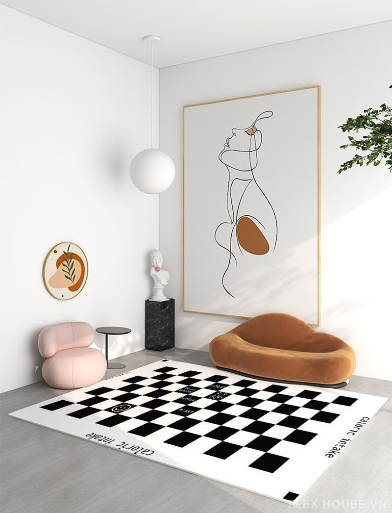 Thảm PVC phong cách chiết trung dễ vệ sinh SH5757 2 Thảm PVC phong cách chiết trung dễ vệ sinh SH5757