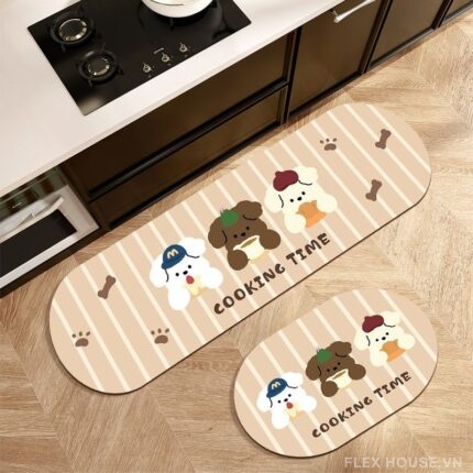 Thảm tảo cát chùi chân trải bếp chống trượt JX8558.01