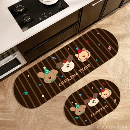 Thảm tảo cát chùi chân trải bếp chống trượt JX8558.02