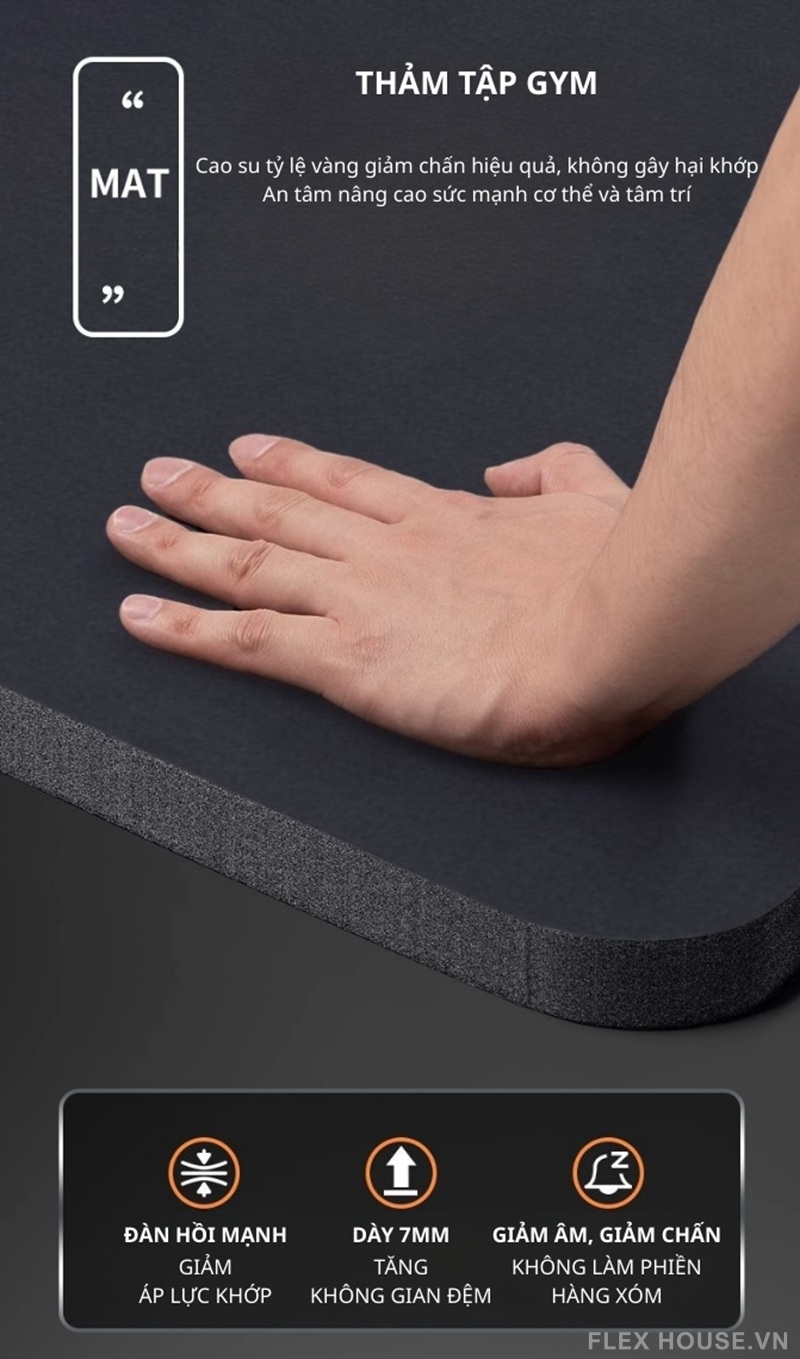 Thảm tập thể dục cho nam Jump Fitness chống sốc QZ2097 5 Thảm tập thể dục cho nam Jump Fitness chống sốc QZ2097
