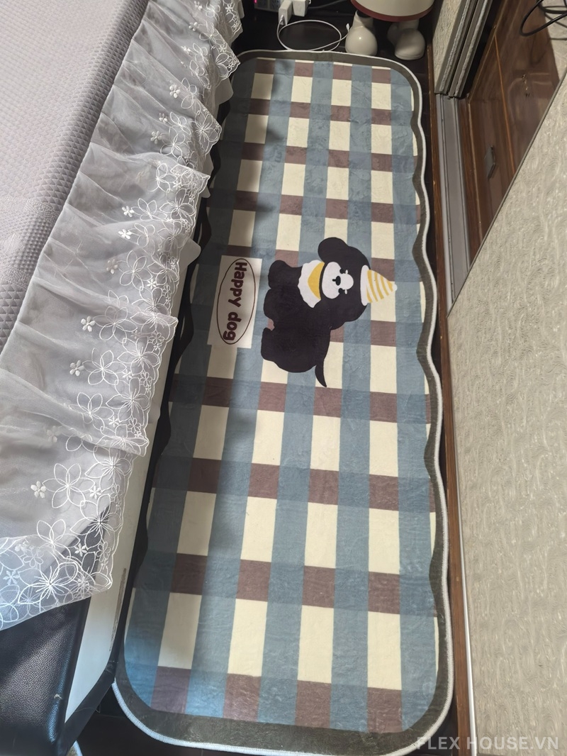 Thảm trải sàn cho trẻ em họa tiết caro Black Dog YY6909 7 Thảm trải sàn cho trẻ em họa tiết gấu caro YY6909