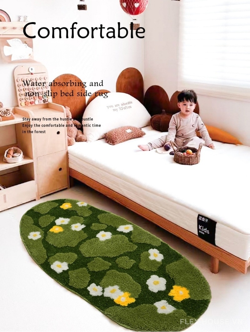 Thảm trải sàn cho trẻ em rêu và hoa đan xen SH2757 3 Thảm trải sàn cho trẻ em rêu và hoa đan xen SH2757