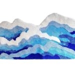 Thảm trang trí dệt nổi 3D sóng biển SH2754.02