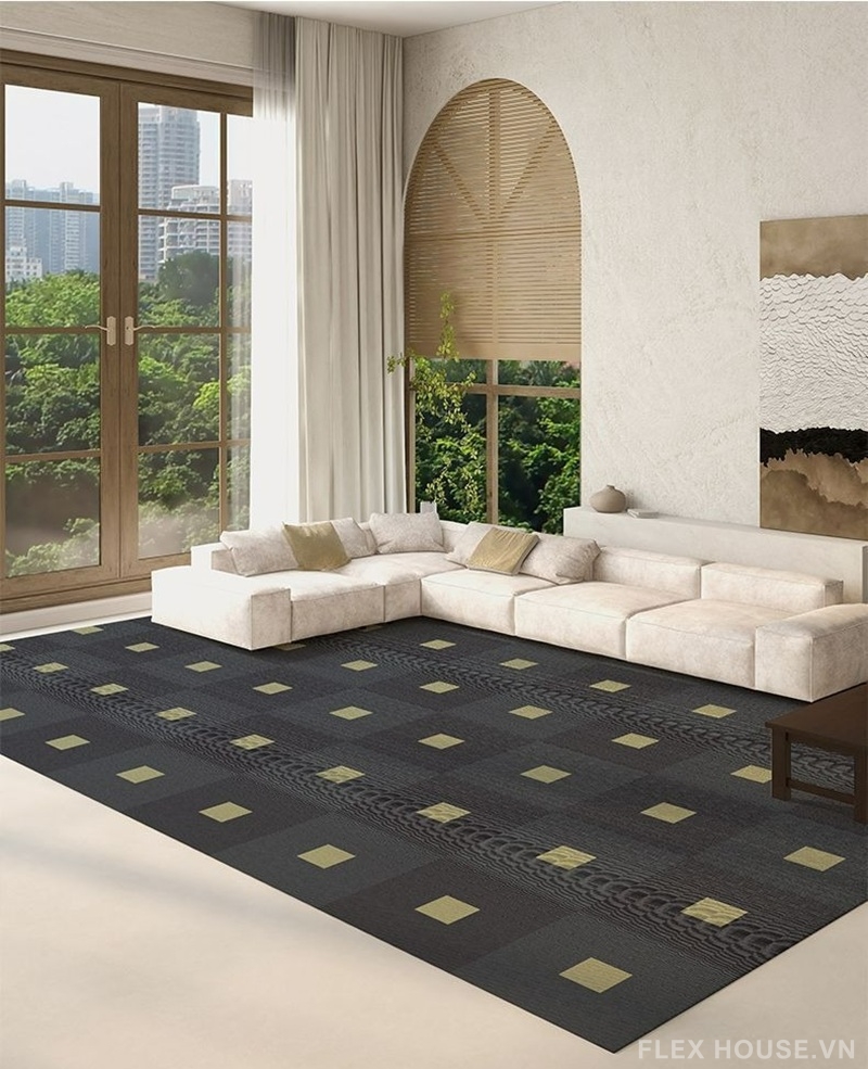 Thảm trang trí họa tiết kỷ hà Indochine hiện đại SH5759 1 Thảm trang trí họa tiết kỷ hà Indochine hiện đại SH5759