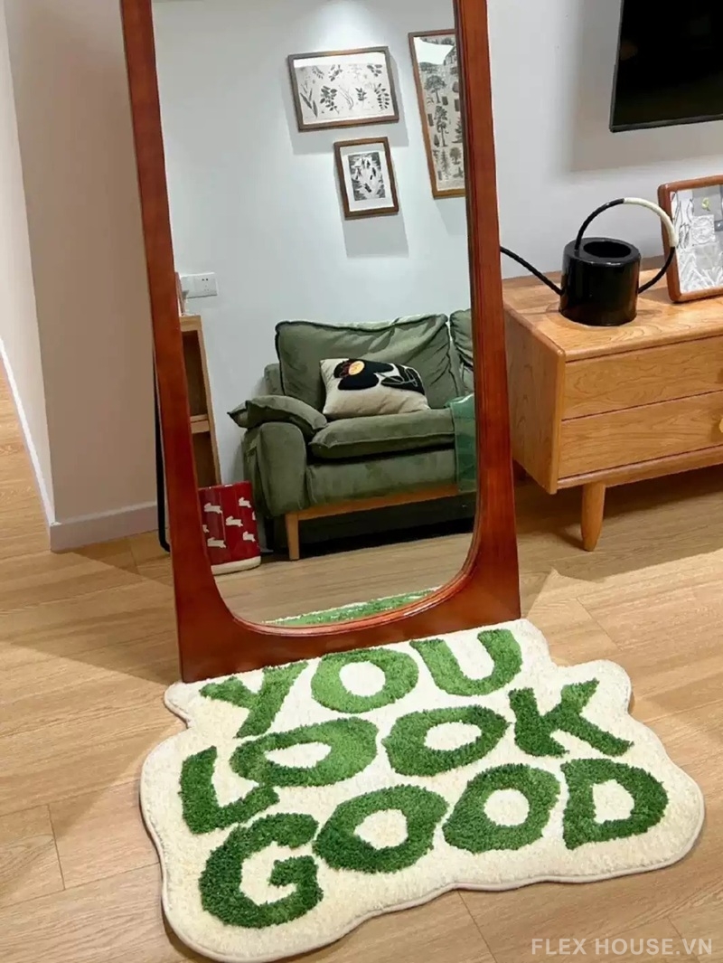 Thảm trang trí homestay studio chữ YOU LOOK GOOD JX5708 1 Thảm trang trí homestay studio chữ YOU LOOK GOOD JX5708