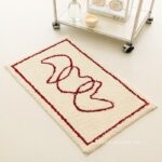 Thảm trang trí line art retro trừu tượng QZ4937