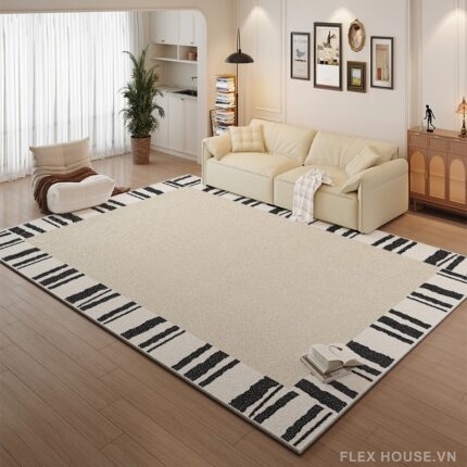 Thảm trang trí phòng khách viền khung Bắc Âu JX7062