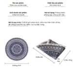 Thảm tròn mandala tua rua decor homestay XF7725