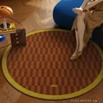 Thảm tròn trải sofa bàn trà cổ điển tối giản SH7583.02