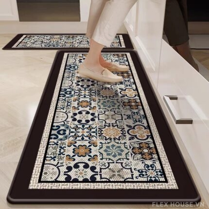 Thảm vải công nghệ đế chống trượt trải bếp JT9705.02