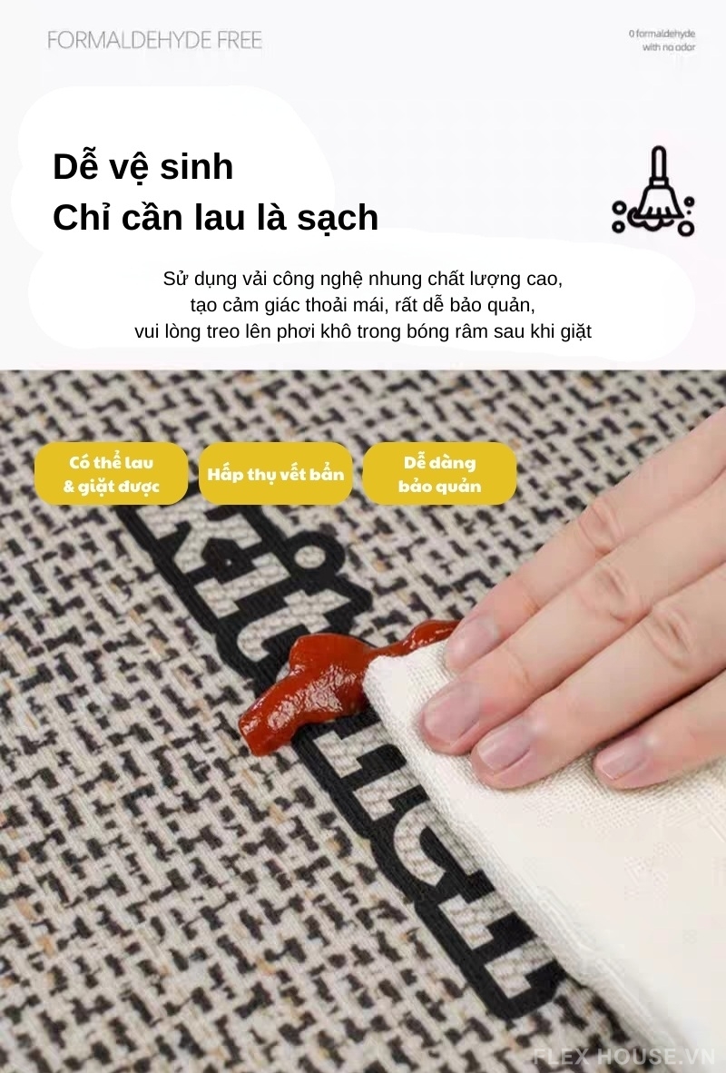 Thảm vải công nghệ đế chống trượt trải bếp JT9705 2 Thảm vải công nghệ đế chống trượt trải bếp JT9705