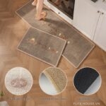 Thảm vải lanh dệt kim hình gấu nhỏ Cooking Time QZ8221