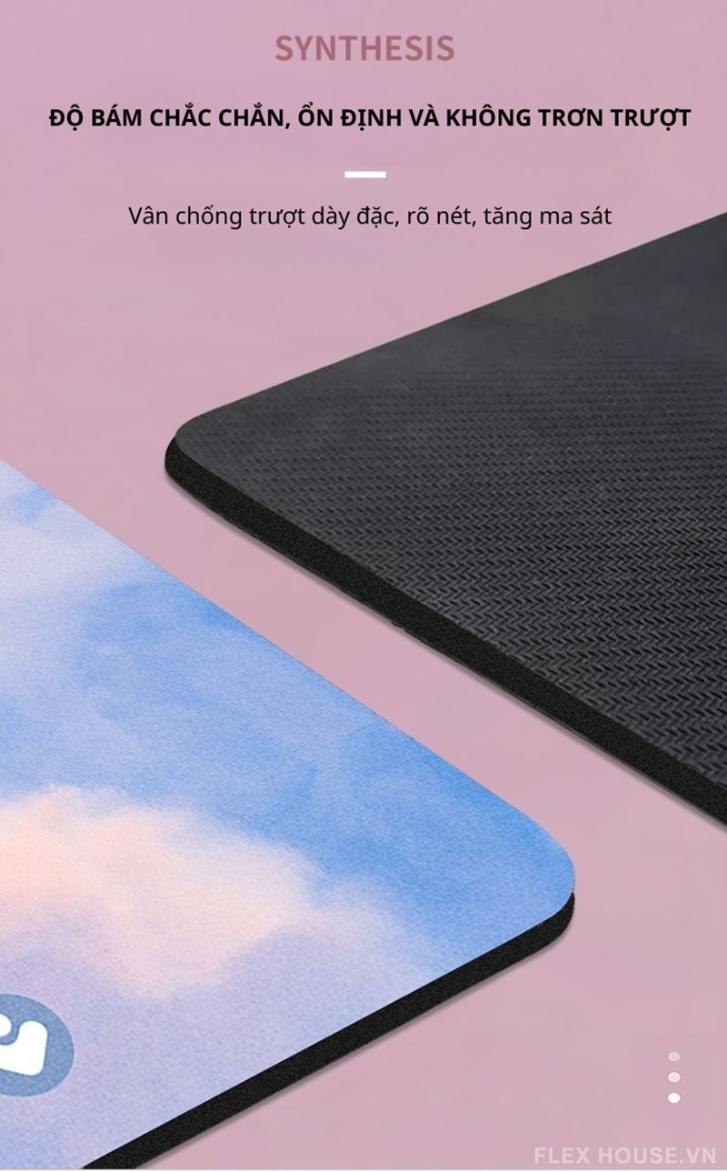 Thảm yoga đế TPE họa tiết Mandala nghệ thuật QZ7013 4 Thảm yoga đế TPE họa tiết Mandala nghệ thuật QZ7013