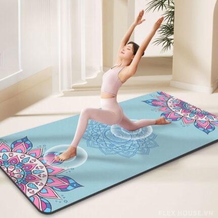 Thảm yoga đế TPE họa tiết Mandala nghệ thuật QZ7013