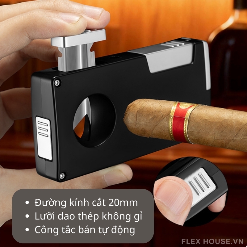 Bật lửa cigar 1 tia tích hợp dao cắt chữ V CGL6798 5 Bật lửa cigar 1 tia tích hợp dao cắt chữ V CGL6798 10