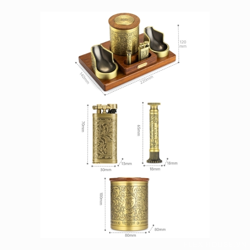 Bộ dụng cụ hút xì gà kiểu dáng cổ điển CGL5148 12 Bộ dụng cụ hút xì gà kiểu dáng cổ điển CGL5148 21