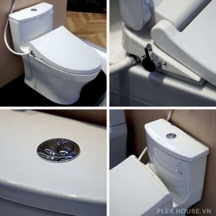 Bồn cầu 1 khối nắp rửa cơ men sứ TOTO MS885DE4