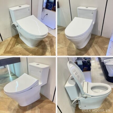 Bồn cầu 1 khối vòi rửa lạnh nắp đóng êm TOTO MS857DE4