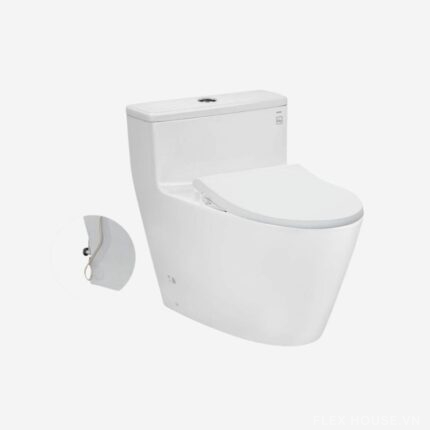 Bồn cầu men sứ 1 khối nắp êm rửa lạnh cao cấp TOTO MS625DE4