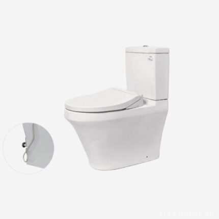 Bồn cầu xả xoáy 2 khối kèm vòi rửa lạnh TOTO CS948DE2