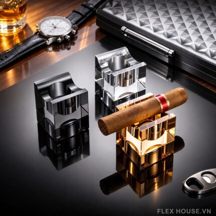 Đế gác cigar pha lê trong suốt cao cấp CGL3831