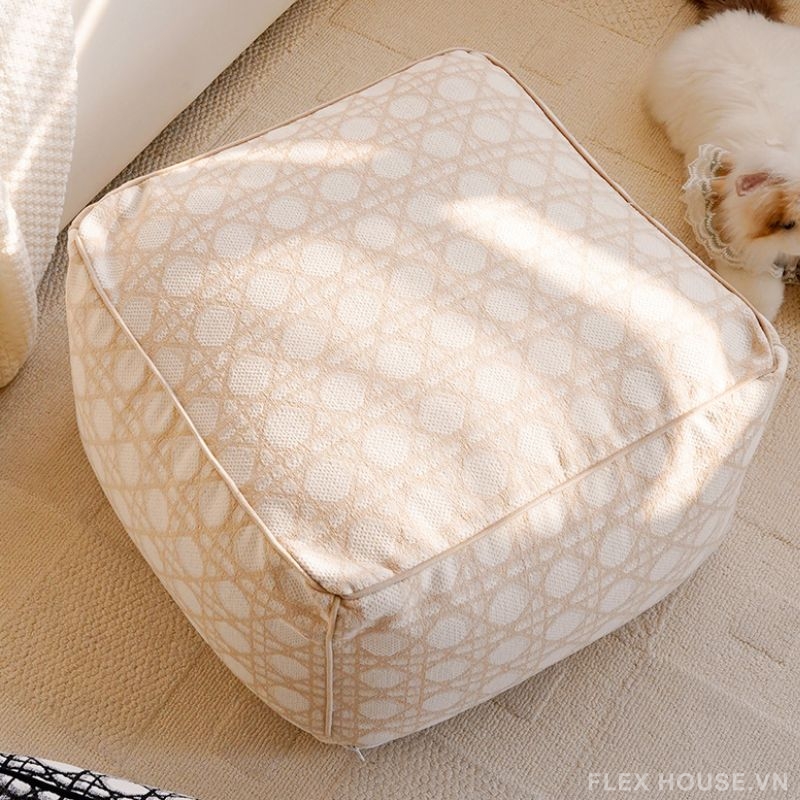 Ghế đôn họa tiết mắt cáo nghệ thuật HJ7287 8 Ghế đôn họa tiết mắt cáo nghệ thuật HJ7287 11