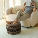 Ghế đôn phòng khách họa tiết thổ cẩm HD4956