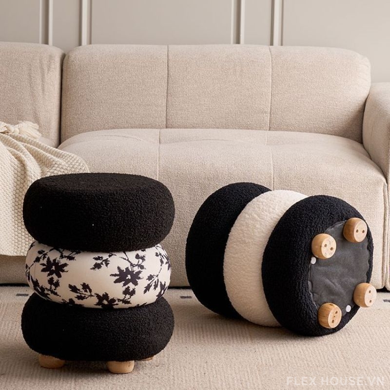 Ghế đôn sofa dáng donut 3 tầng nghệ thuật SR9244 1 Ghế đôn sofa dáng donut 3 tầng nghệ thuật SR9244