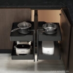 Kệ góc tủ bếp sole mở toàn phần Taura 81001B-G