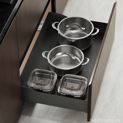 Giá xoong nồi 3 cạnh phẳng thép phủ nano Taura 92760