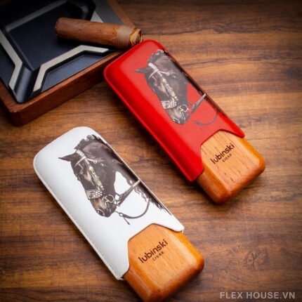 Hộp đựng xì gà xách tay họa tiết đầu ngựa LBS2678