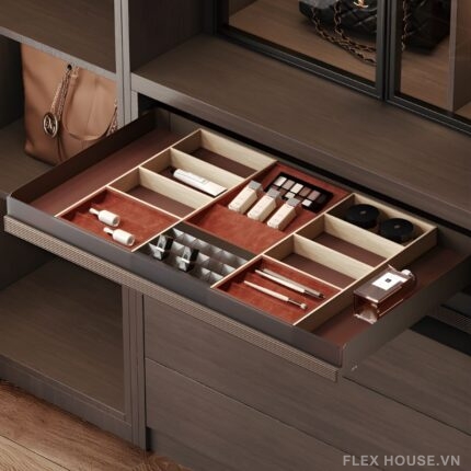 Khay đựng mỹ phẩm nhiều ngăn âm tủ Taura 24376