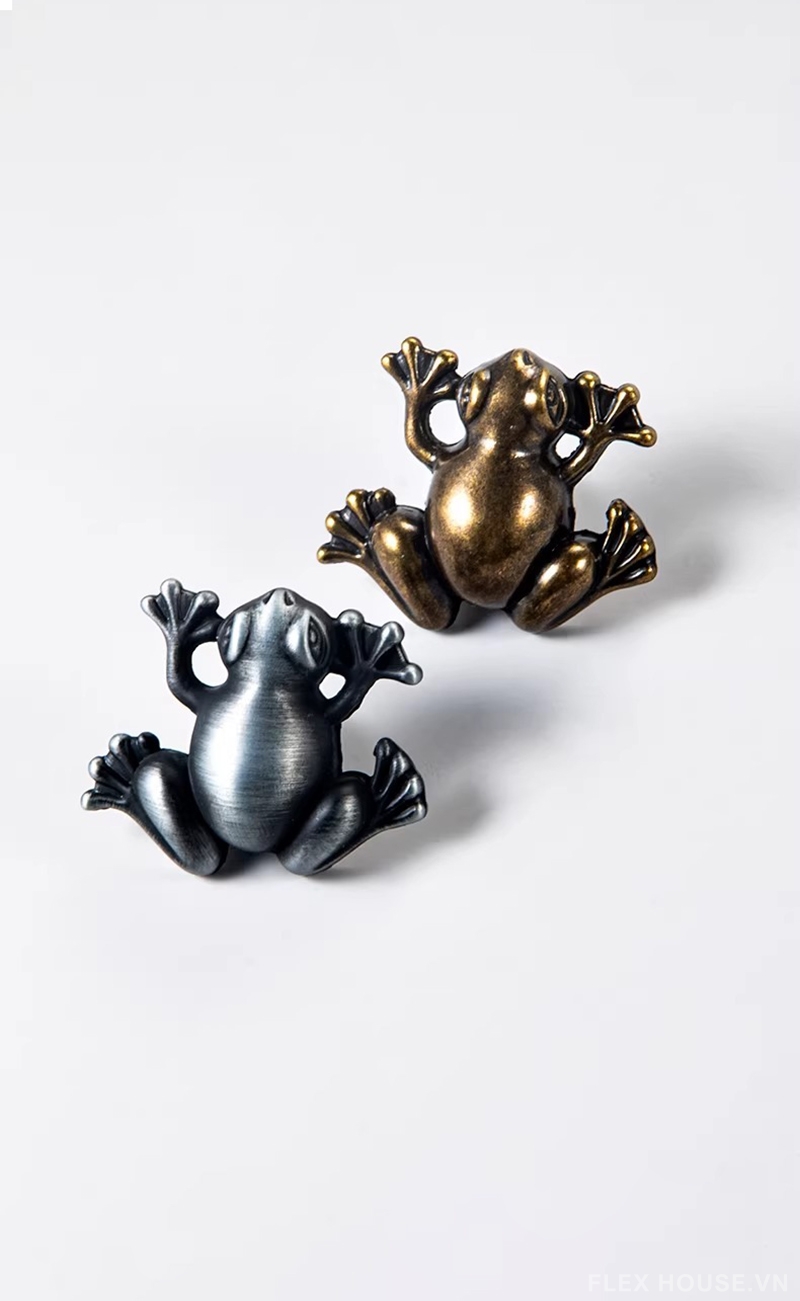 Núm tay nắm cánh tủ hợp kim hình chú ếch JM662 2 Núm tay nắm cánh tủ hợp kim hình chú ếch JM662 5