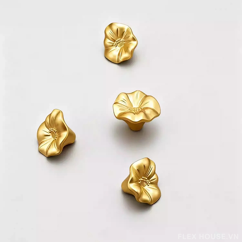 Núm tay nắm tủ hợp kim hình bông hoa VTR7255 1 Núm tay nắm tủ hợp kim hình bông hoa VTR7255 6