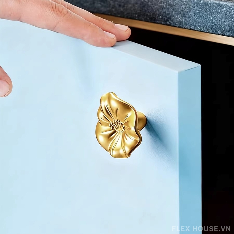 Núm tay nắm tủ hợp kim hình bông hoa VTR7255 5 Núm tay nắm tủ hợp kim hình bông hoa VTR7255 10