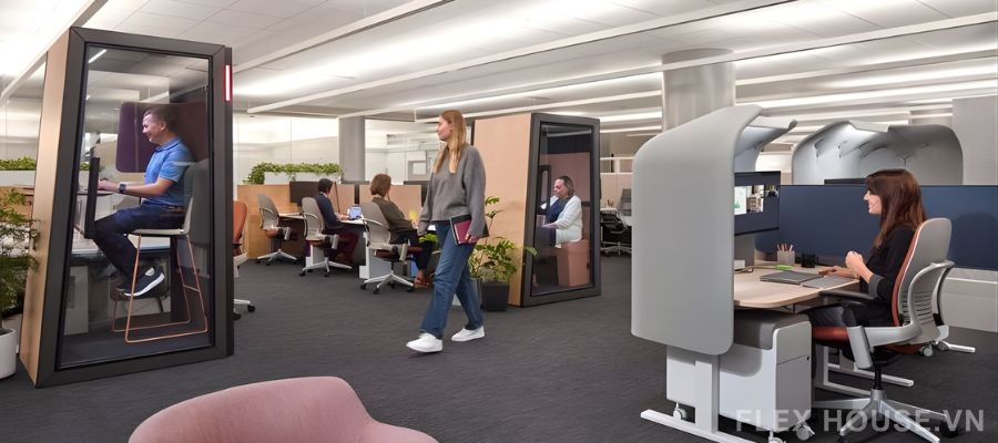 Xu hướng thiết kế văn phòng: Giải pháp không gian làm việc hiệu quả 2 Xu hướng thiết kế văn phòng: Giải pháp không gian làm việc hiệu quả 2