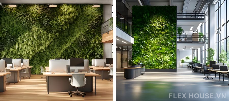 Xu hướng thiết kế văn phòng: Giải pháp không gian làm việc hiệu quả 16 Yếu tố thiên nhiên giúp cân bằng cảm xúc và cải thiện tinh thần làm việc trong thời gian dài. Không gian có cây xanh thường tạo cảm giác thân thiện và dễ chịu hơn cho người sử dụng. Điều này góp phần nâng cao trải nghiệm tổng thể tại nơi làm việc.
