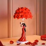 Đèn bàn decor phòng tân hôn hoa hồng lãng mạn SRL0288