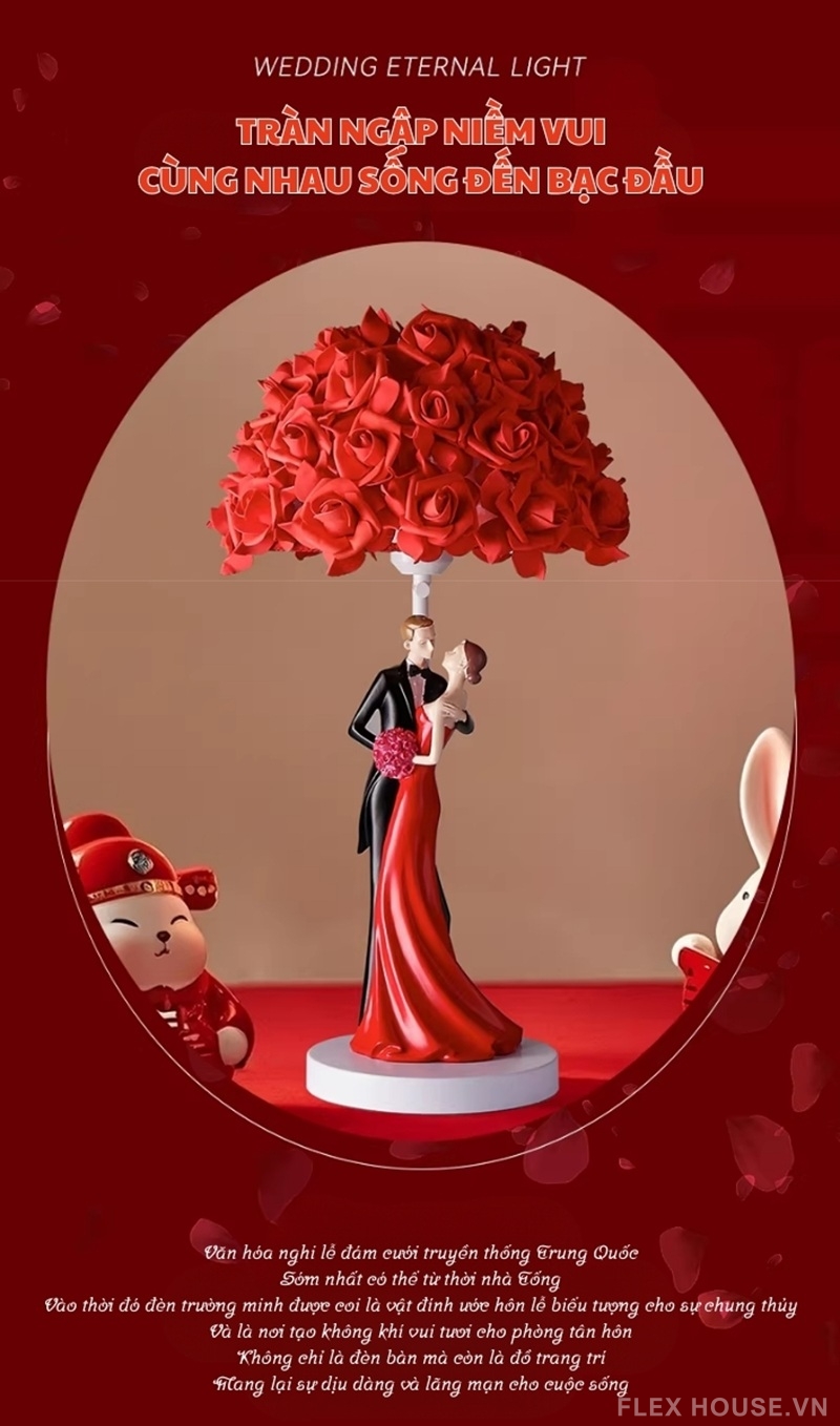 Đèn bàn decor phòng tân hôn hoa hồng lãng mạn SRL0288 6 Đèn bàn decor phòng tân hôn hoa hồng lãng mạn SRL0288