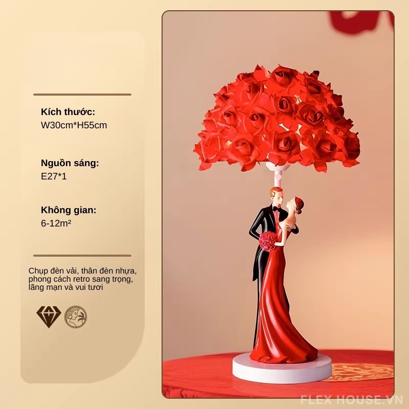 Đèn bàn decor phòng tân hôn hoa hồng lãng mạn SRL0288 13 Đèn bàn decor phòng tân hôn hoa hồng lãng mạn SRL0288.R