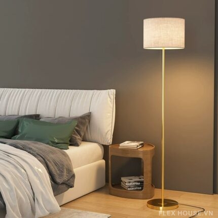 Đèn cây đứng hiện đại thân hợp kim chao vải DD3060