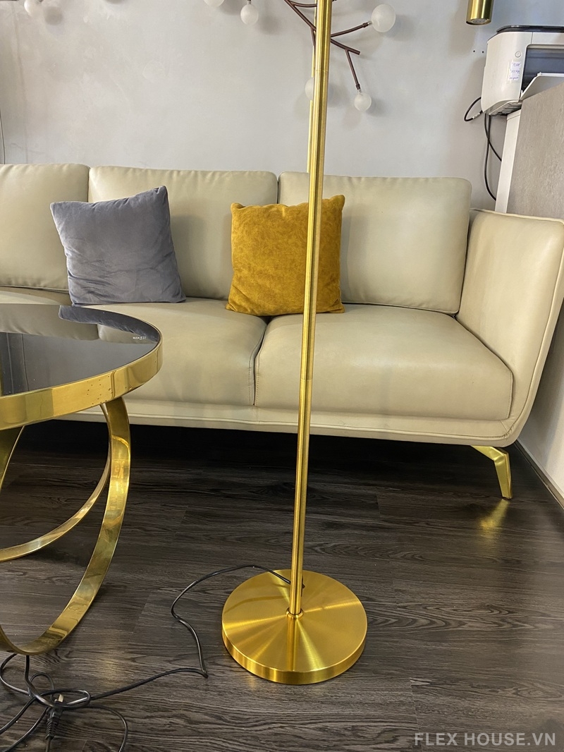 Đèn cây đứng hiện đại thân hợp kim chao vải DD3060 4 Đèn cây đứng hiện đại thân hợp kim chao vải DD3060