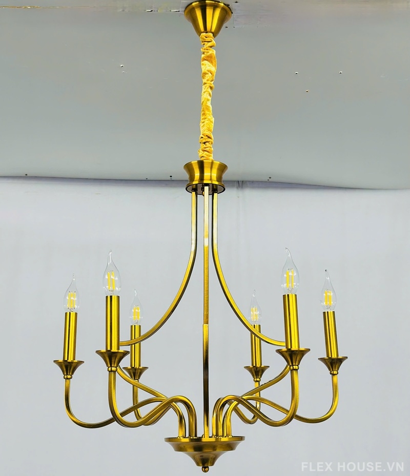 Đèn chùm nến thả trần phong cách châu Âu DC151 10 Đèn chùm nến thả trần phong cách châu Âu DC151