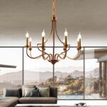 Đèn chùm nến thả trần phong cách châu Âu DC151