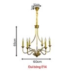Đèn chùm nến thả trần phong cách châu Âu DC151