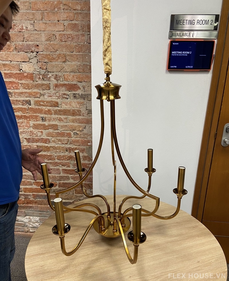 Đèn chùm nến thả trần phong cách châu Âu DC151 7 Đèn chùm nến thả trần phong cách châu Âu DC151