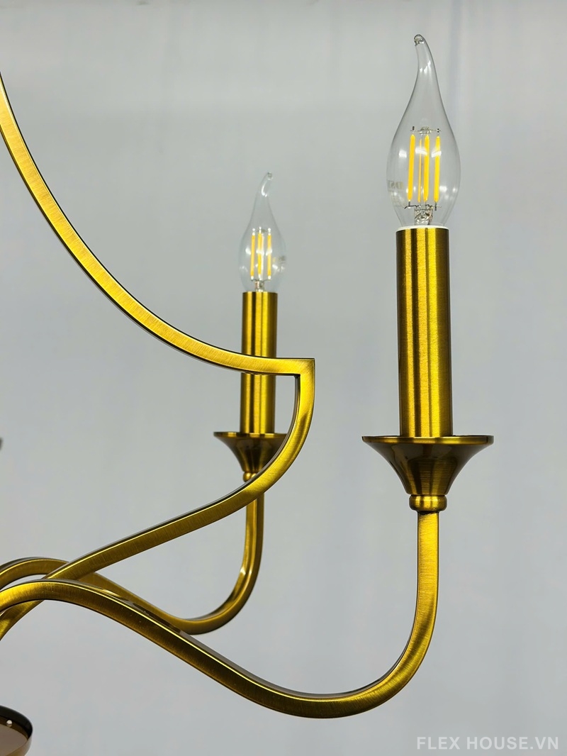 Đèn chùm nến thả trần phong cách châu Âu DC151 8 Đèn chùm nến thả trần phong cách châu Âu DC151