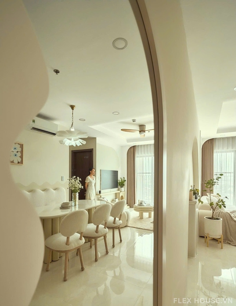 Đèn thả trần hoa trắng cách điệu Scandinavian TTK74 1 Đèn thả trần hoa trắng cách điệu Scandinavian TTK74